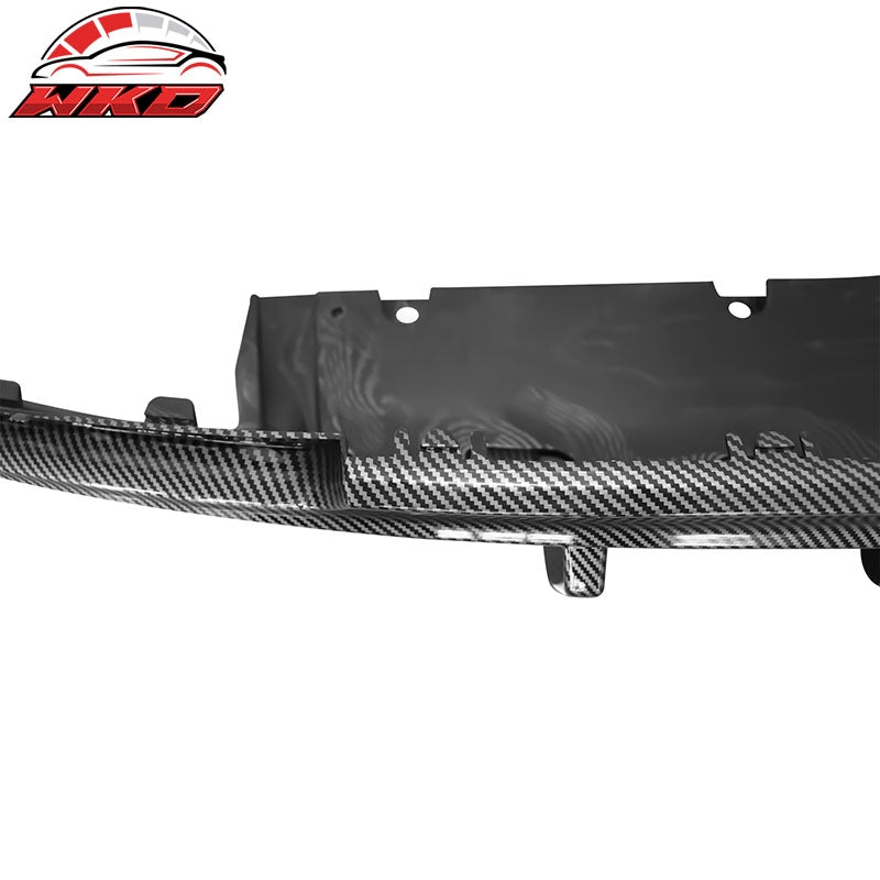 Fits 15-23 Chrysler 300 IKON V1 Style Rear Bumper Diffuser PP Carbon Fiber Print