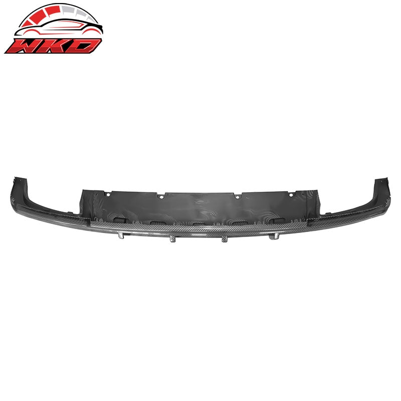 Fits 15-23 Chrysler 300 IKON V1 Style Rear Bumper Diffuser PP Carbon Fiber Print