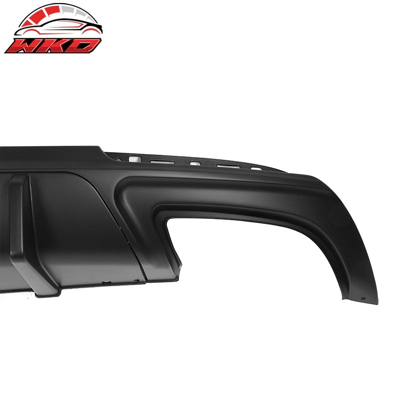 Fits 15-23 Chrysler 300 IKON V1 Style 2PCS Rear Bumper Diffuser PP Matte Black