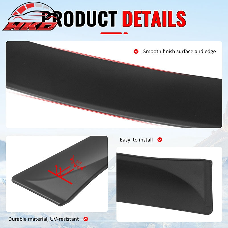 Fits 11-23 Chrysler 300 Rear Window Roof Spoiler Matte Black ABS Top Visor Wing