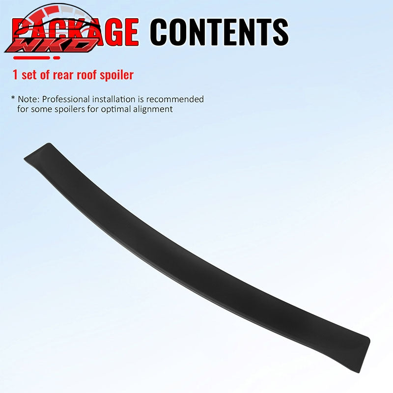 Fits 11-23 Chrysler 300 Rear Window Roof Spoiler Matte Black ABS Top Visor Wing