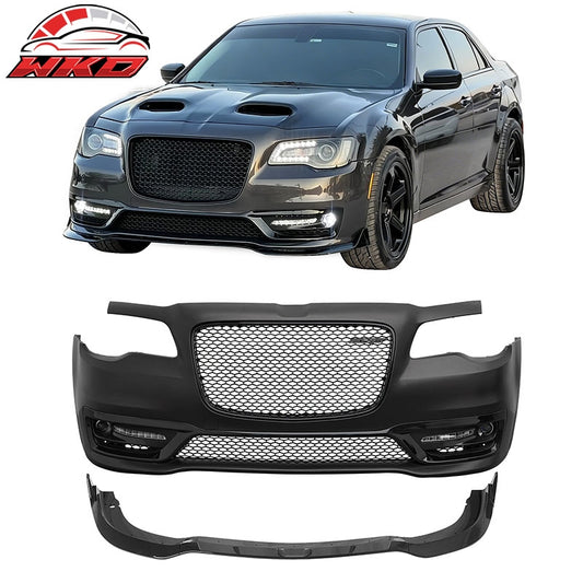 Wholesale 15-23 Chrysler 300 SRT Style Front Bumper Cover Fog Lights Gloss Grille/Lip - Wikond Auto
