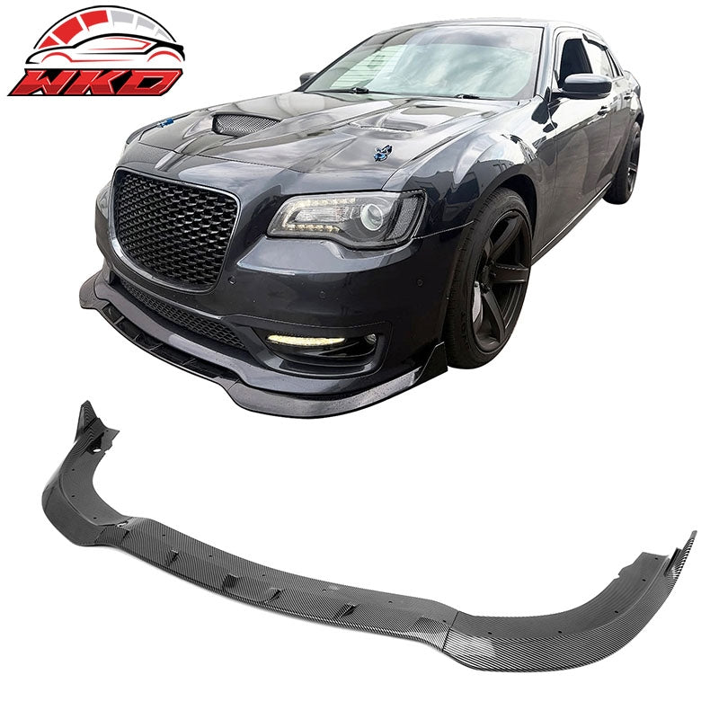 Wholesale For 15-23 Chrysler 300 SRT Style ABS Front Bumper Lip Spoiler Carbon Fiber Print