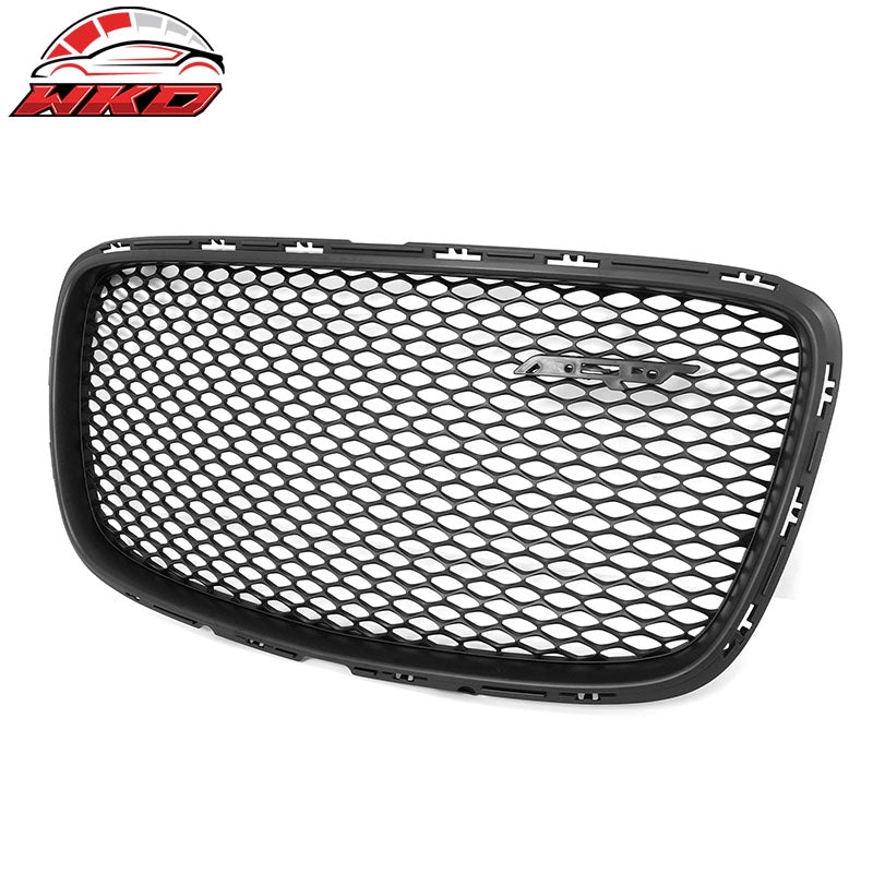 Fits 15-23 Chrysler 300 SRT Style Front Bumper Upper + Lower Grilles Matte Black
