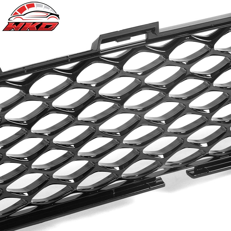 Fits 15-23 Chrysler 300 SRT Style Front Bumper Upper + Lower Grilles Gloss Black