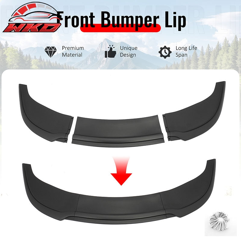 Fits 15-23 Chrysler 300 SRT IKON PP Front Bumper Lip Chin Spoiler Matte Black