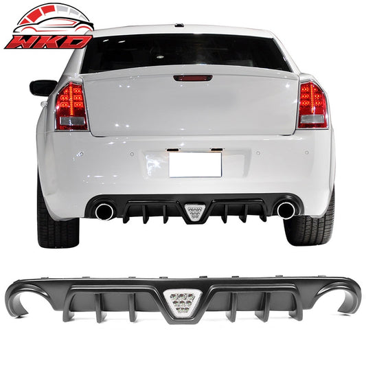 Wholesale 12-14 Chrysler 300 SRT Shark Fin Rear Diffuser Lip with Clear LED Light