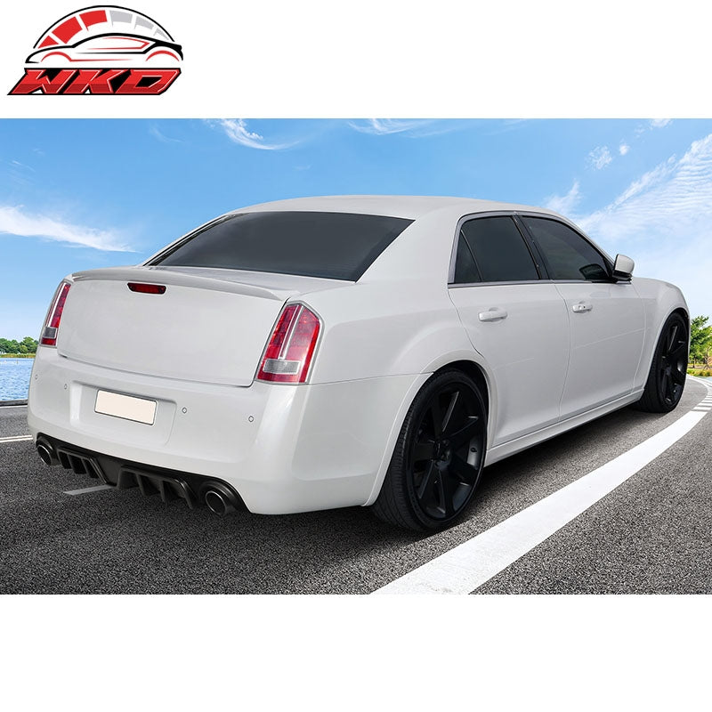 Fits 12-14 Chrysler 300 SRT Shark Fin Rear Bumper Diffuser Lip Lower Valance PP