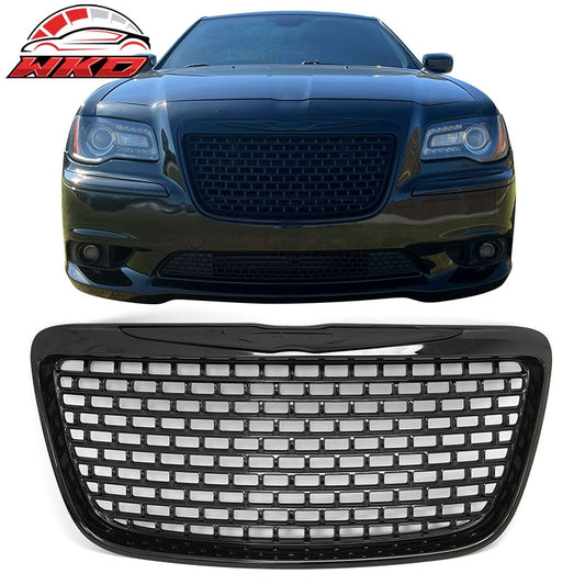 Wholesale 11-14 Chrysler 300 SRT8 Style Front Bumper Upper Grille Gloss Black ABS - Wikond Auto