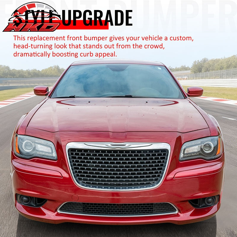 Wholesale 11-14 Chrysler 300 SRT8 Style Front Bumper w/ Chrome& Gloss Black Grille - Wikond Auto