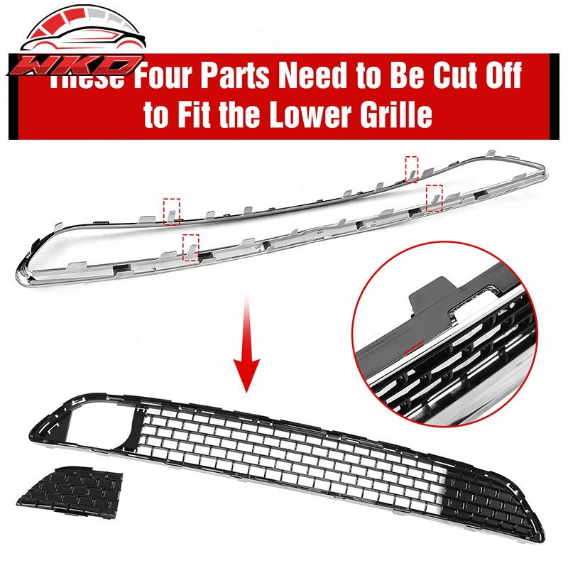 Wholesale 11-14 Chrysler 300 SRT8 Style Front Bumper w/ Chrome& Gloss Black Grille - Wikond Auto