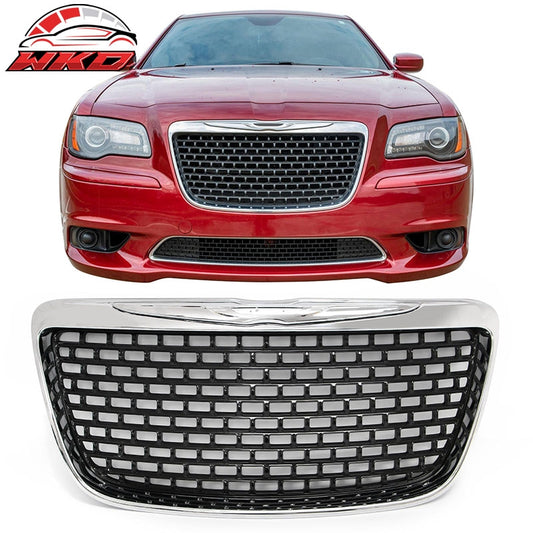 Wholesale 11-14 Chrysler 300 SRT8 Style Front Upper Grille Chrome& Gloss Black ABS - Wikond Auto