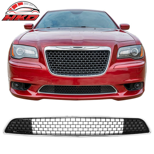 Wholesale 11-14 Chrysler 300 SRT8 Lower Grille Chrome& Gloss Black ABS - SRT8 Style - Wikond Auto