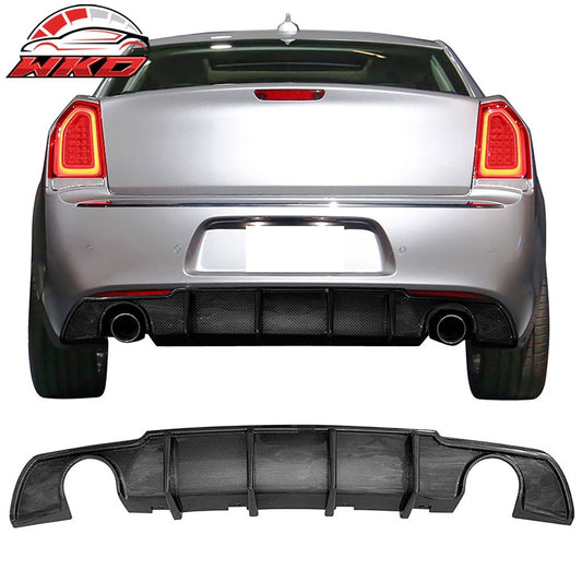 Wholesale 15-23 Chrysler 300 Shark Fin Rear Bumper Lip Diffuser PP Carbon Fiber Print