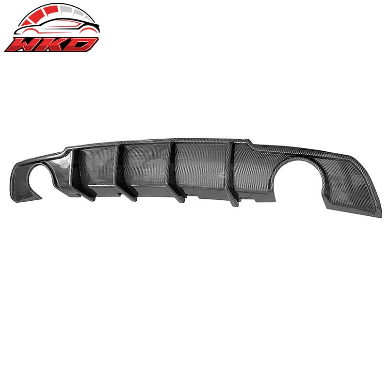Fits 15-23 Chrysler 300 Shark Fin Rear Bumper Lip Diffuser PP Carbon Fiber Print
