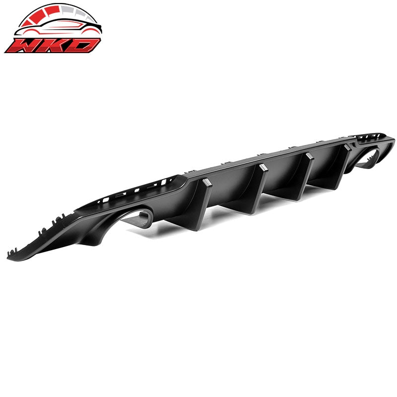 Fits 15-23 Chrysler 300 Shark Fin Style Rear Bumper Lip Diffuser PP Matte Black