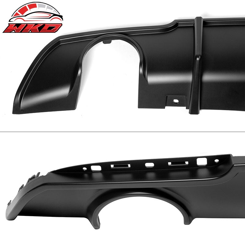 Fits 15-23 Chrysler 300 Shark Fin Style Rear Bumper Lip Diffuser PP Matte Black