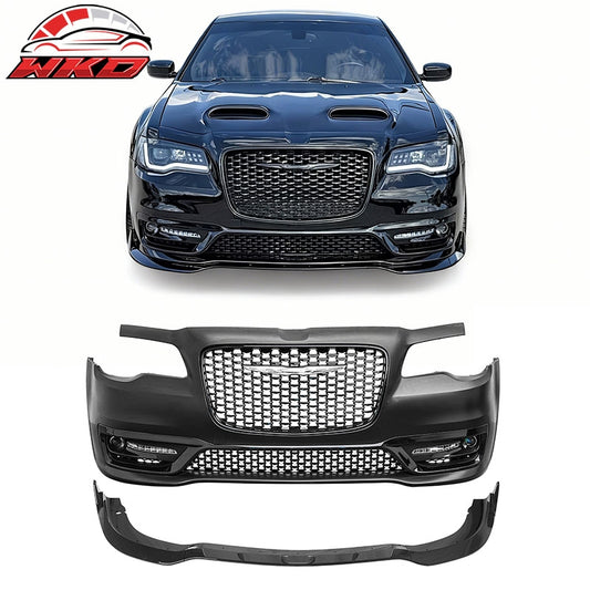 Wholesale For 15-23 Chrysler 300 Sport Style Front Bumper Cover Fog Light Gloss Grille/Lip - Wikond Auto