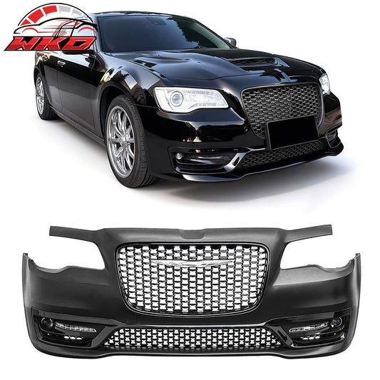 Wholesale For 15-23 Chrysler 300 Sport Style Front Bumper Cover w/ Fog Lights Gloss Grille - Wikond Auto