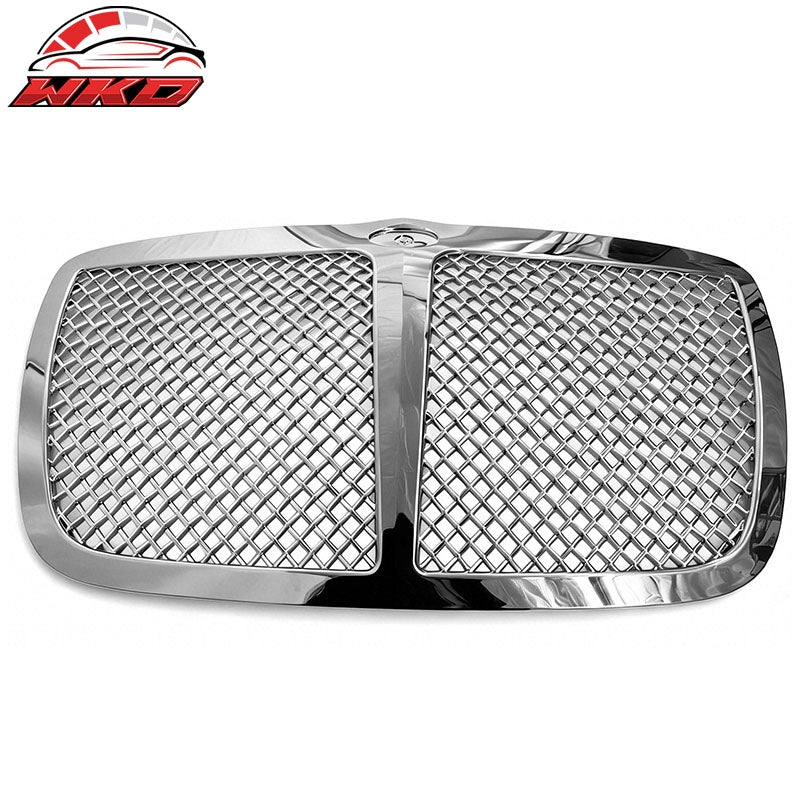Fits 05-10 Chrysler 300C Chrome Front Bumper Upper Grille ABS Grill - Mesh Style