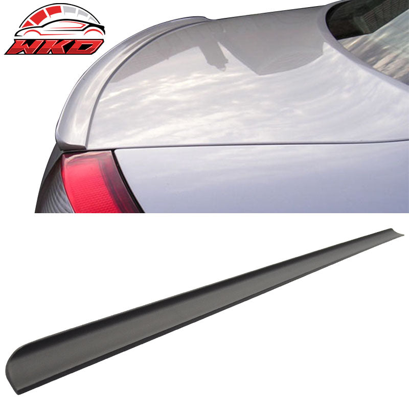 Fits 05-10 Chrysler 300 300C 4Dr Sedan PU Flexible Unpainted Black Trunk Spoiler