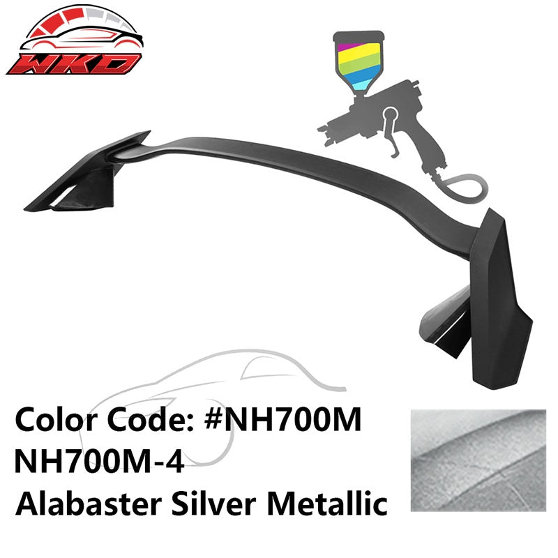 For 16-21 Honda Civic 10th Trunk Spoiler Type R Wing ABS #NH700M Silver Rear Lip