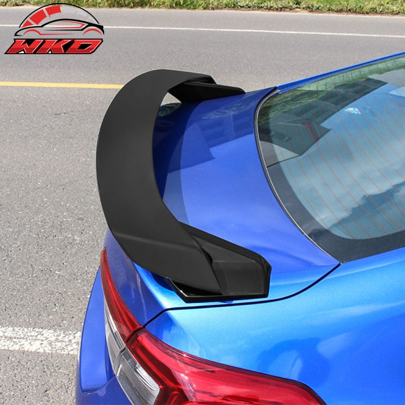 Fits 22-26 Honda Civic 11th 4D Trunk Spoiler HPD Style Rear Wing Matte Black Lip