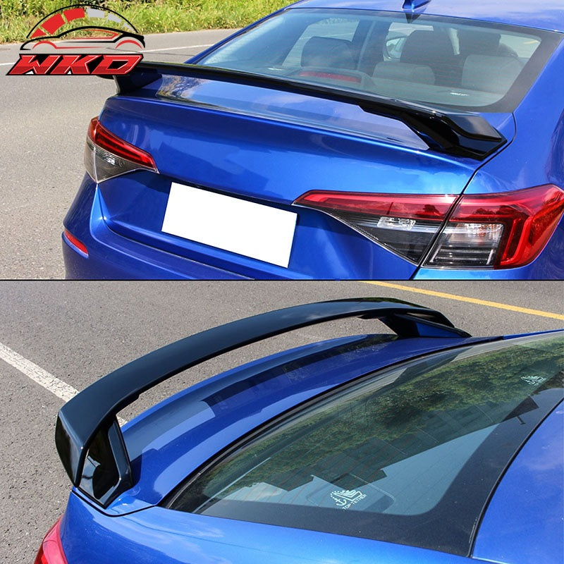 Fits 22-26 Honda Civic 11th 4D Trunk Spoiler HPD Style Rear Wing Gloss Black Lip