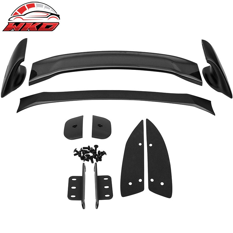 Fits 12-15 Honda Civic 9th 4DR Mugen Style Rear Trunk Spoiler Carbon Fiber 4PC