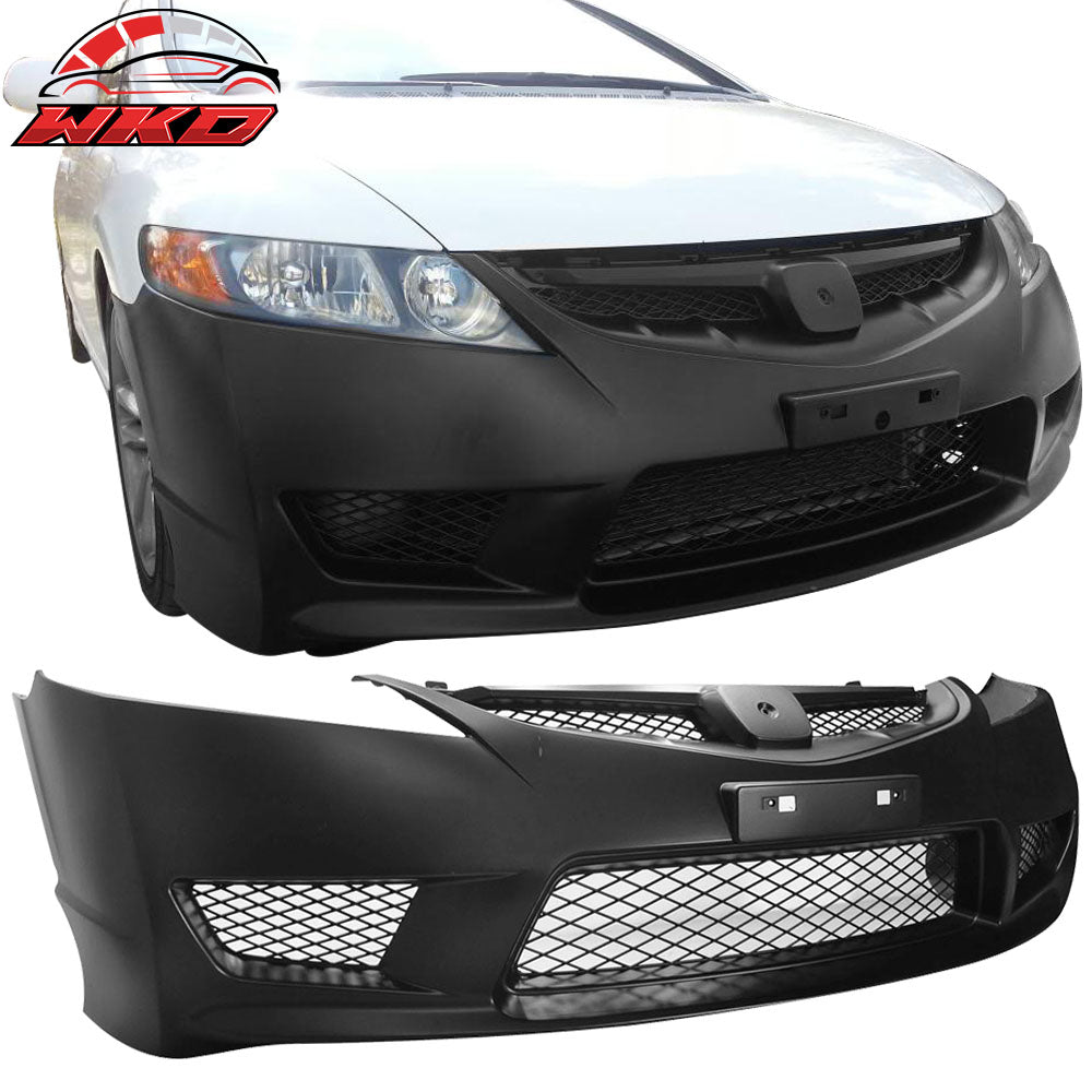 Fits 06-11 Honda Civic Sedan 4Dr Type R PP Front Bumper Cover Conversion USDM