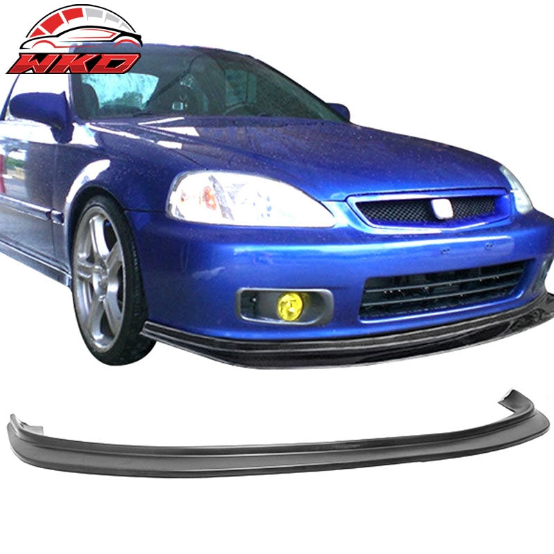 Fits 99-00 Civic DP Style Front Bumper Lip Chin Spoiler Unpainted PU