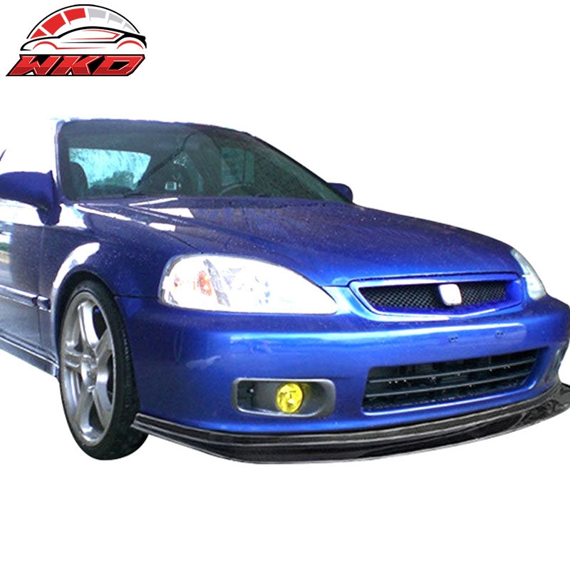 Fits 99-00 Civic DP Style Front Bumper Lip Chin Spoiler Unpainted PU