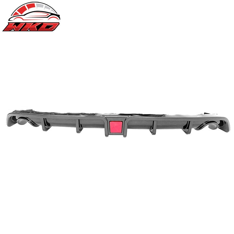 Fits 22-26 Civic EX/Touring/Si Rear Aprons+Diffuser W/LED+Tip Carbon Fiber Print