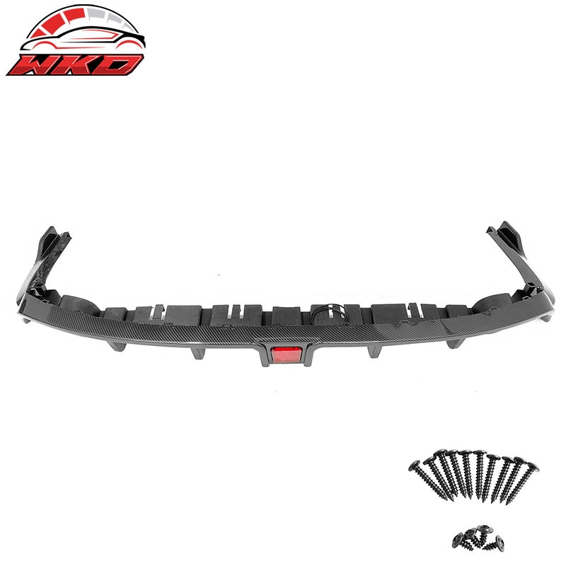 Fits 22-26 Civic EX/Touring/Si Rear Aprons+Diffuser W/LED+Tip Carbon Fiber Print
