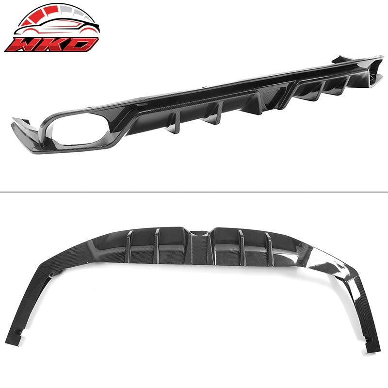 Wholesale 22-26 Civic EX/Touring/Si Carbon Fiber Print Rear Bumper Lip W/Exhaust Tips - Wikond Auto
