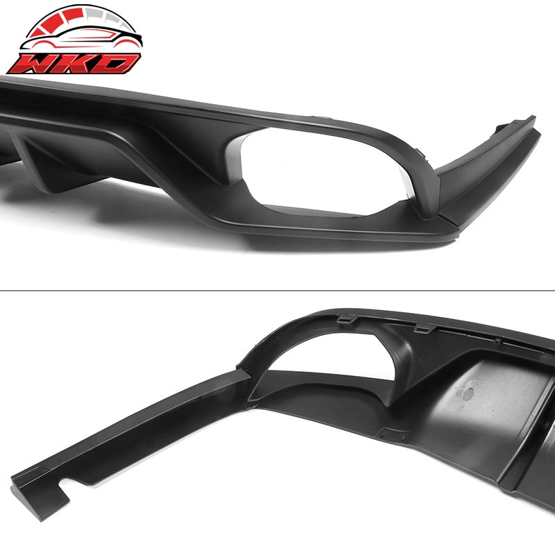 Fits 22-26 Civic EX/Touring/Si Matte Black Rear Bumper Lip W/Quad Exhaust Tip PP