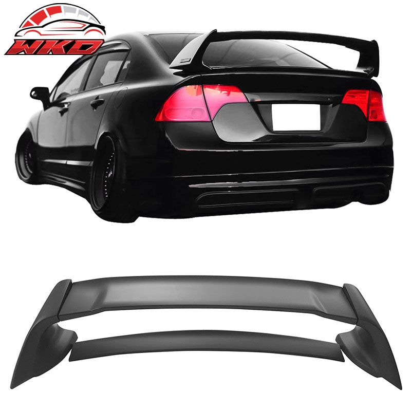 Wholesale 06-11 Honda Civic FD FA Sedan Mugen Rear Trunk Spoiler ABS Wing Matte Black
