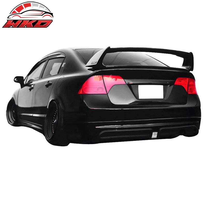 Fits 06-11 Honda Civic FD FA Sedan Mugen Rear Trunk Spoiler ABS Wing Matte Black