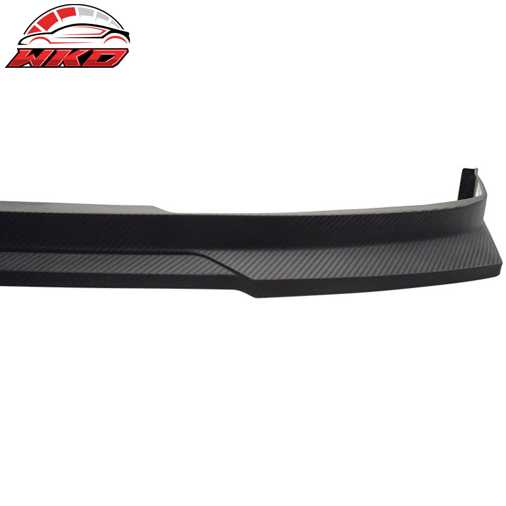 Fits 04-05 Civic HC1 Front Bumper Lip Spoiler Matte Black PP Carbon Texture