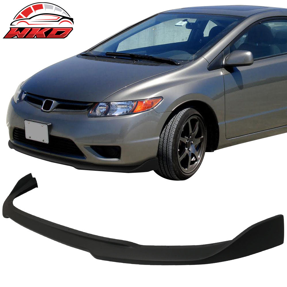Fits 06-08 Civic 2Dr Coupe CS Style Front Bumper Lip Chin Spoiler - PU