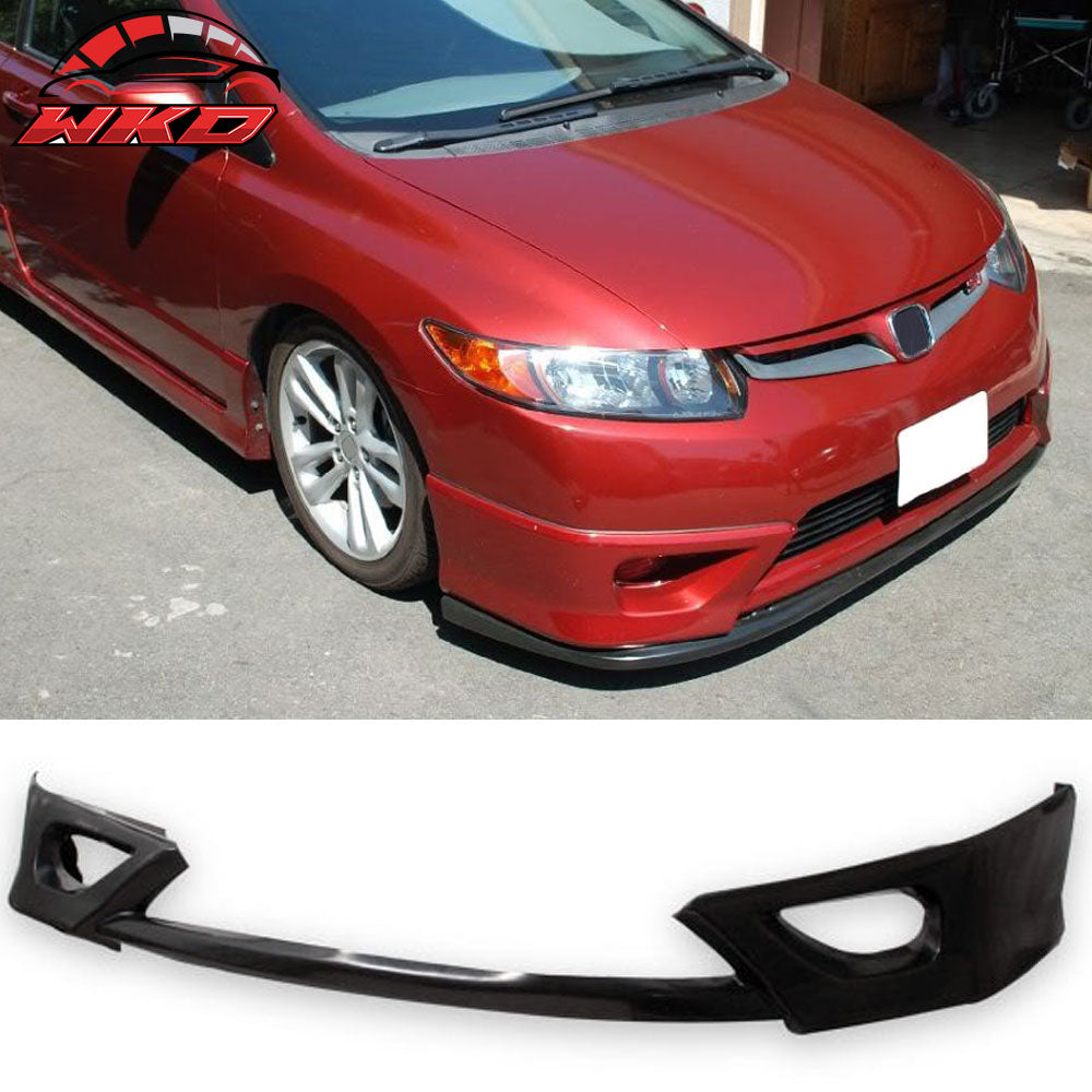 Fit 06-08 Honda Civic Coupe HF-P Style Front Bumper Lip Spoiler Splitter PU