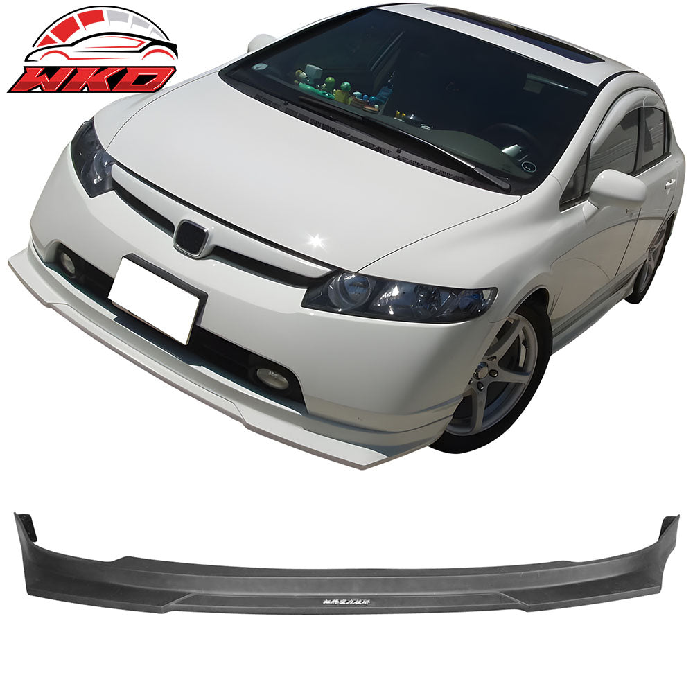 Fits 06-08 Honda Civic 4Dr HCL Style Front Bumper Lip Spoiler PP Polypropylene