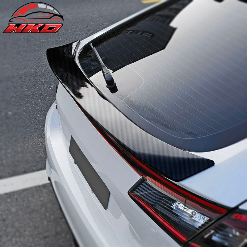 Fit 22-26 Honda Civic Hatchback Mugen Style Trunk Spoiler ABS Carbon Fiber Print