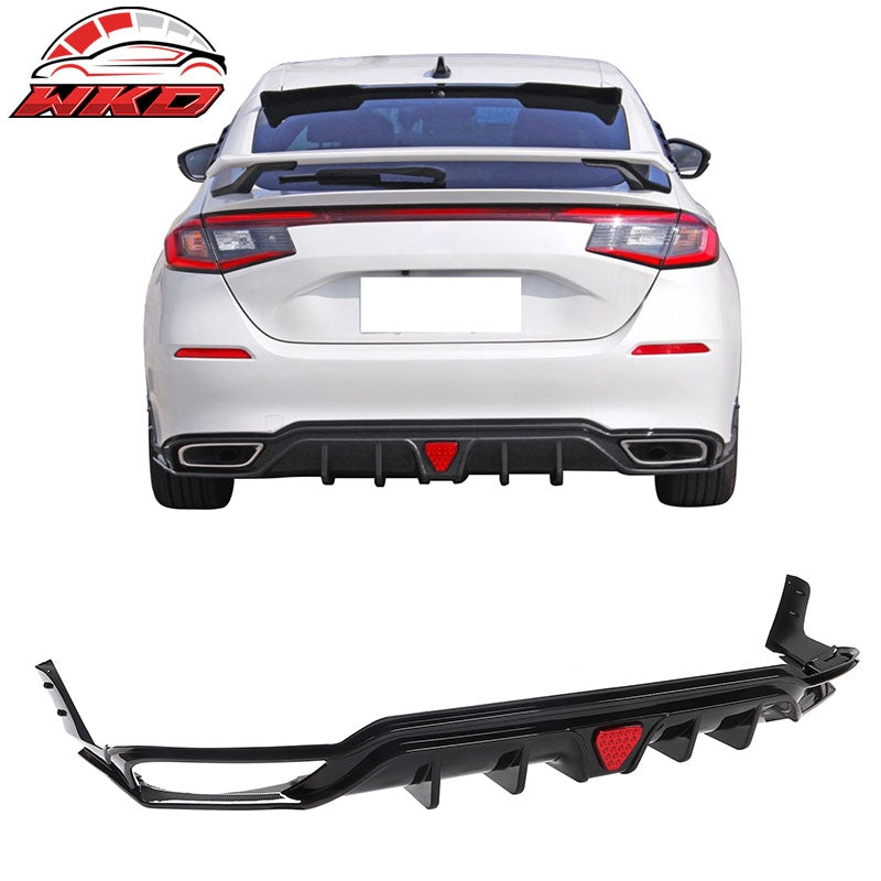 Wholesale 22-24 Civic Hatchback Carbon Fiber Print Rear Diffuser W/ Corner Spats PP