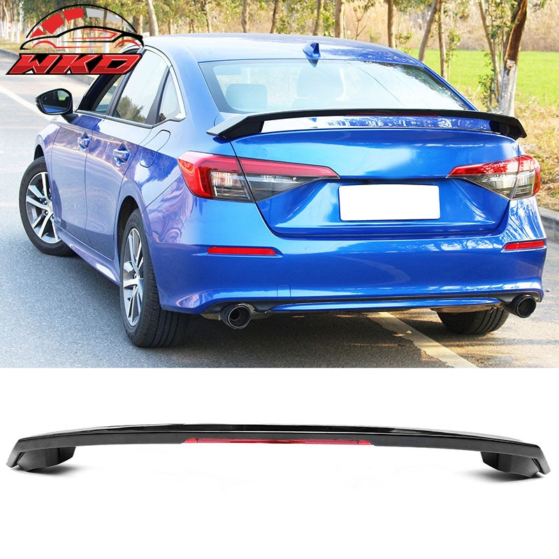 Fits 22-26 Honda Civic Sedan 4-Door MD Style Rear Trunk Spoiler ABS Gloss Black