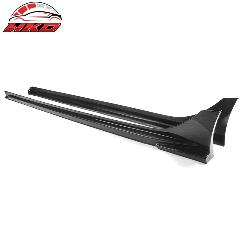 Fits 22-26 Honda Civic Sedan Hatchback Mugen Side Skirts Carbon Fiber Print PP