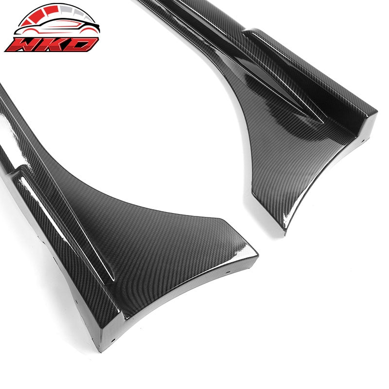 Fits 22-26 Honda Civic Sedan Hatchback Mugen Side Skirts Carbon Fiber Print PP