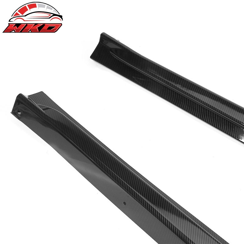 Fits 22-26 Honda Civic Sedan Hatchback Mugen Side Skirts Carbon Fiber Print PP