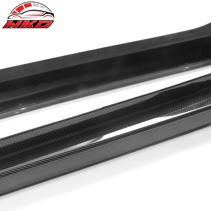 Fits 22-26 Honda Civic Sedan Hatchback Mugen Side Skirts Carbon Fiber Print PP