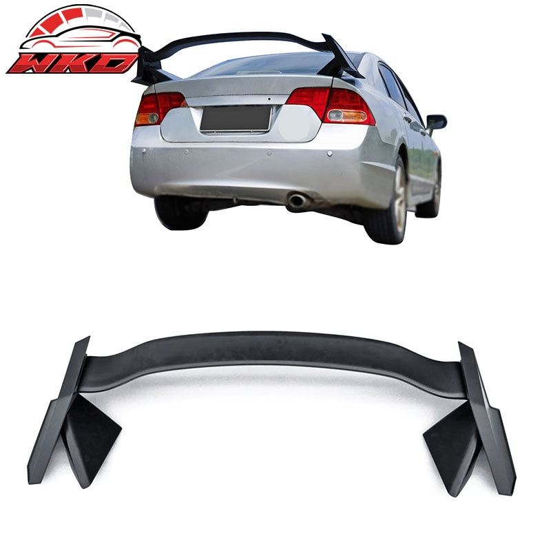 Wholesale 06-11 Honda Civic Sedan Type-R ABS Add-on Trunk Spoiler Lip - Matte Black